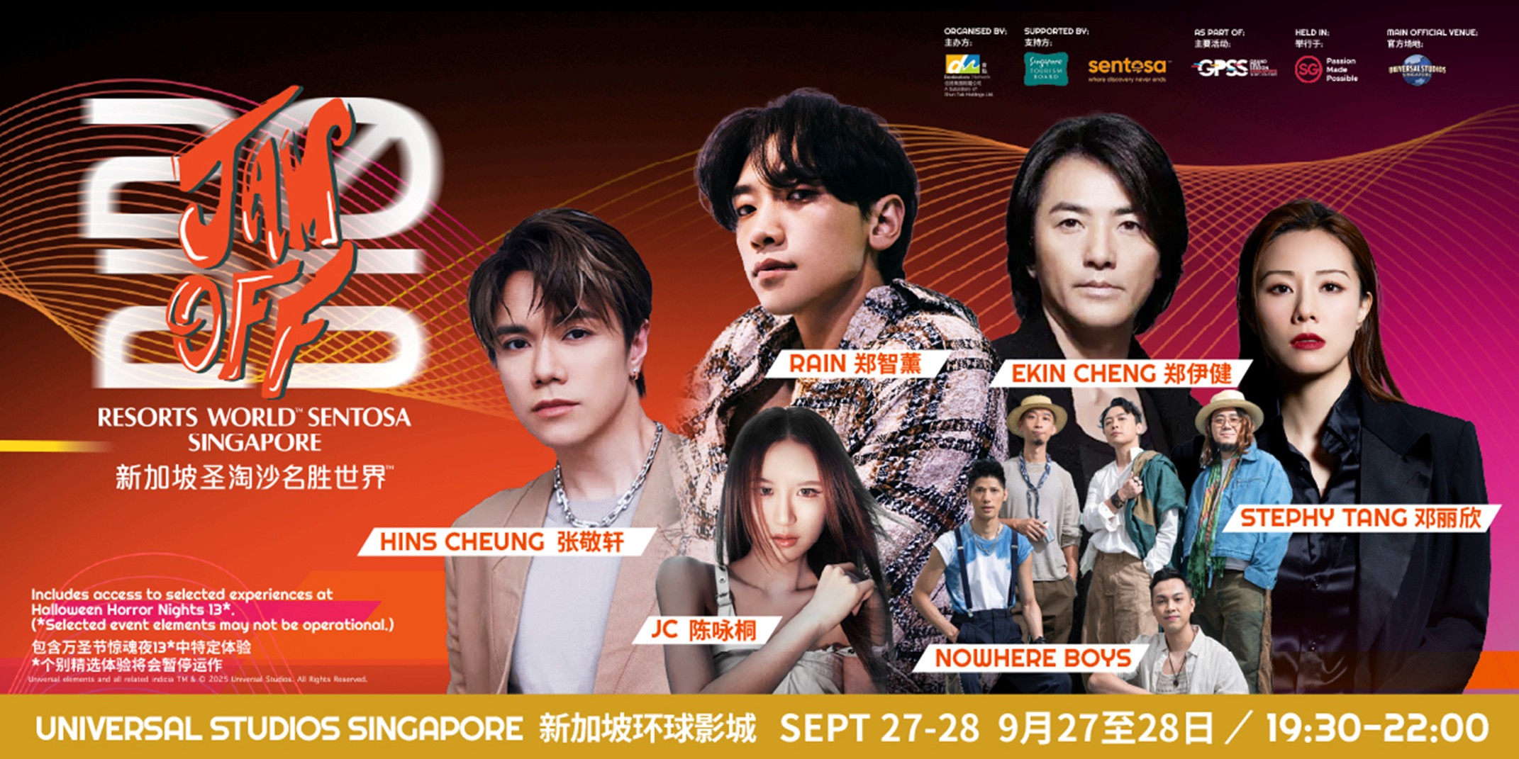 Rain, Ekin Cheng And Hins Cheung Headline Jam Off 2025 At Universal Studios Singapore