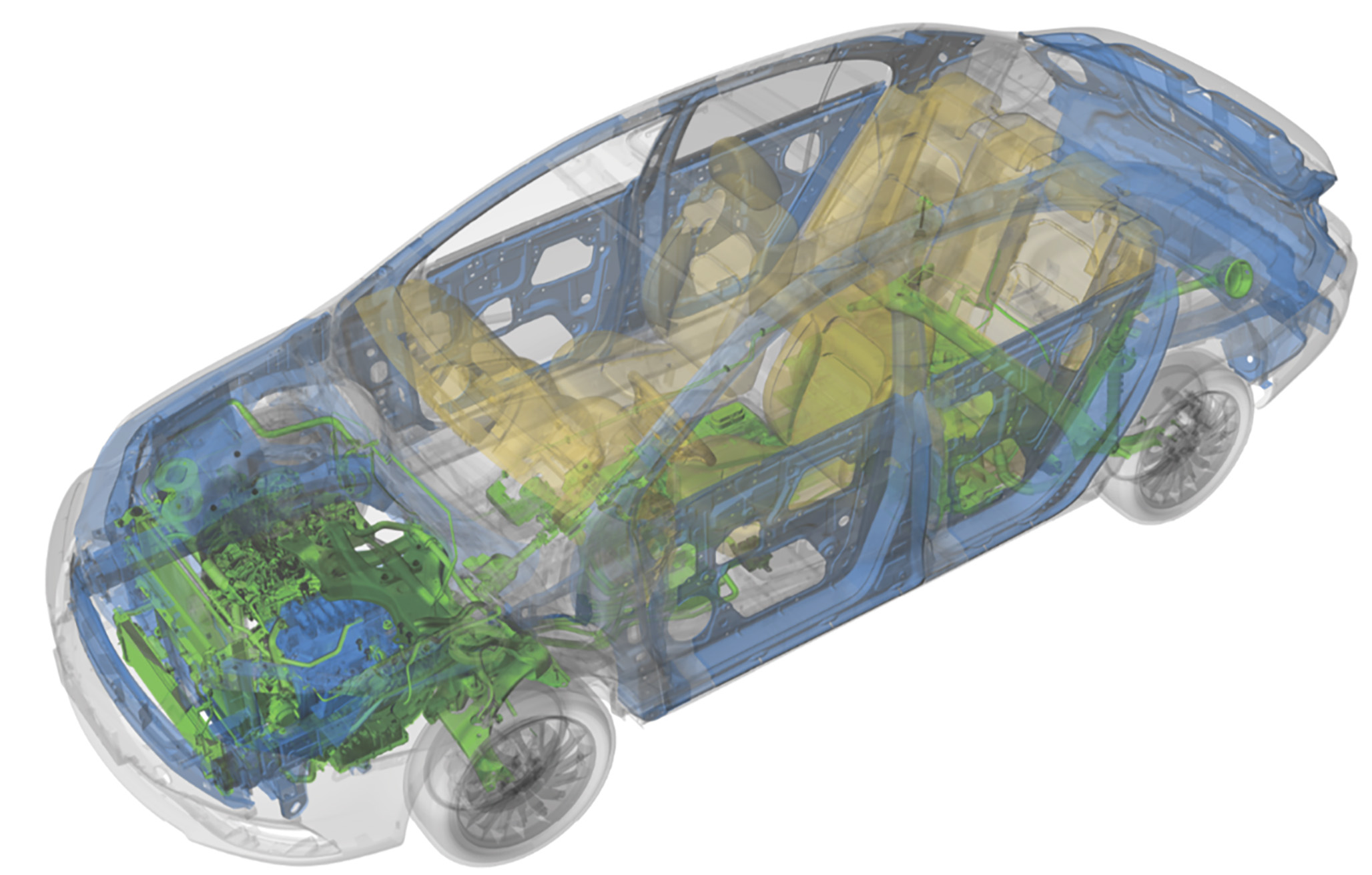 Proven crash safety with optimized weight: FEV and Nature Architects use artificial intelligence to develop innovative car body designs. Source: Nature Architects